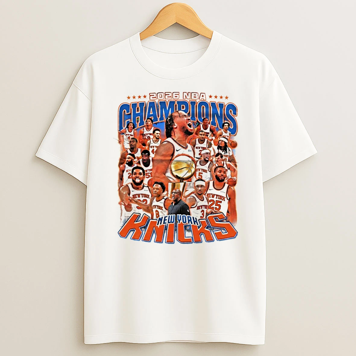 New York Knicks Basketball Players 2026 Nba Champions Playoffs Vintage Shirts