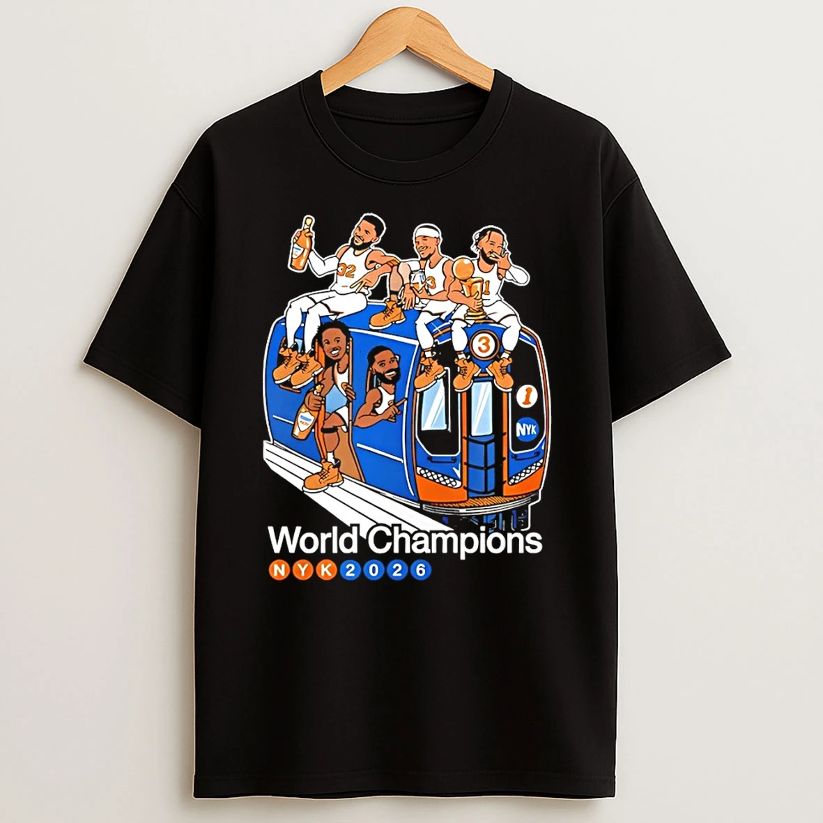 New York Knicks Basketball Players Subway World Champions 2026 Shirts