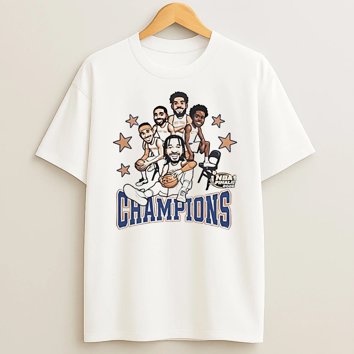 New York Knicks Basketball Team Players Jalen Brunson Nba Finals 2026 Champions Shirts