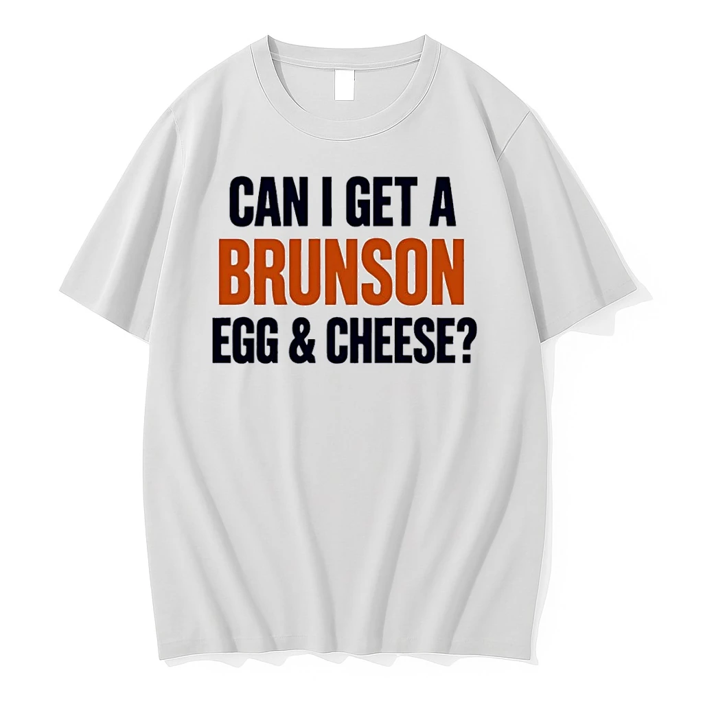 New York Knicks Can I Get A Brunson Egg Cheese White Shirts