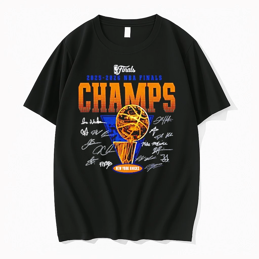 New York Knicks Fanatics 2026 Nba Finals Champions Roster Trophy Signature Shirts