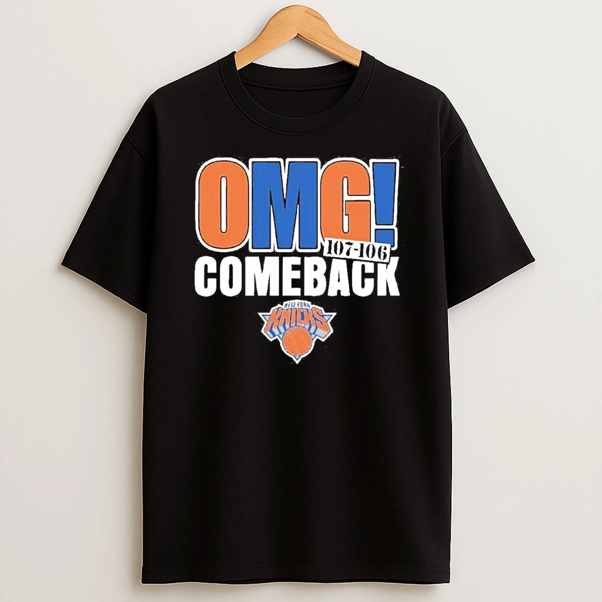 New York Knicks Omg Comeback 107 106 Score Shirts
