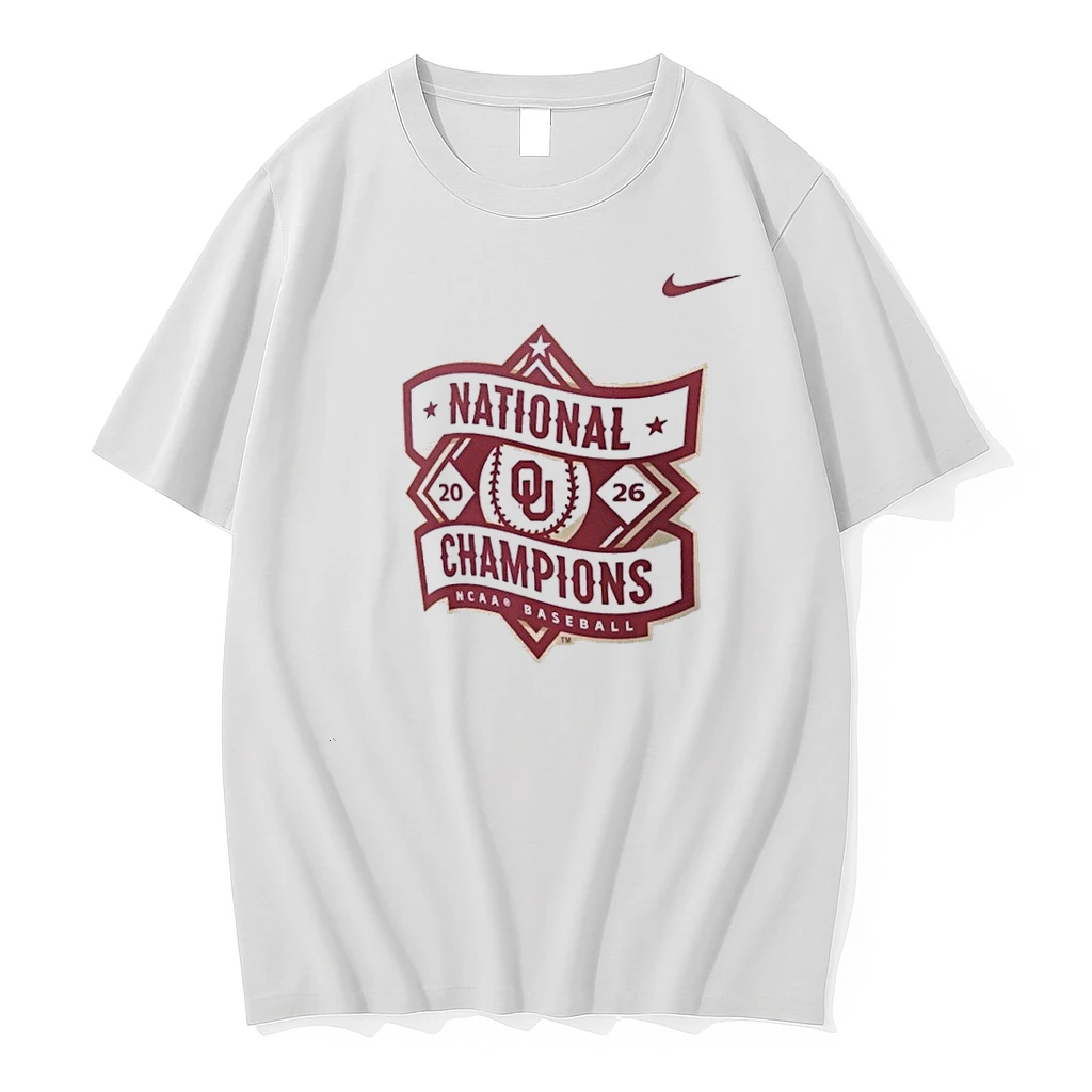 Nike Oklahoma Sooners 2026 Ncaa Baseball National Champions Logo Shirts