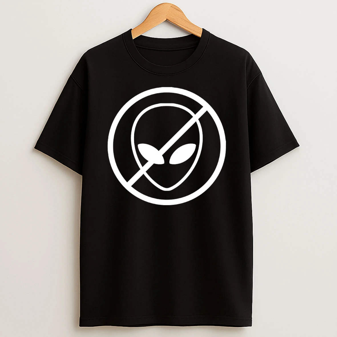 No Aliens Allowed Prohibited Extraterrestrial Sign Logo Shirts