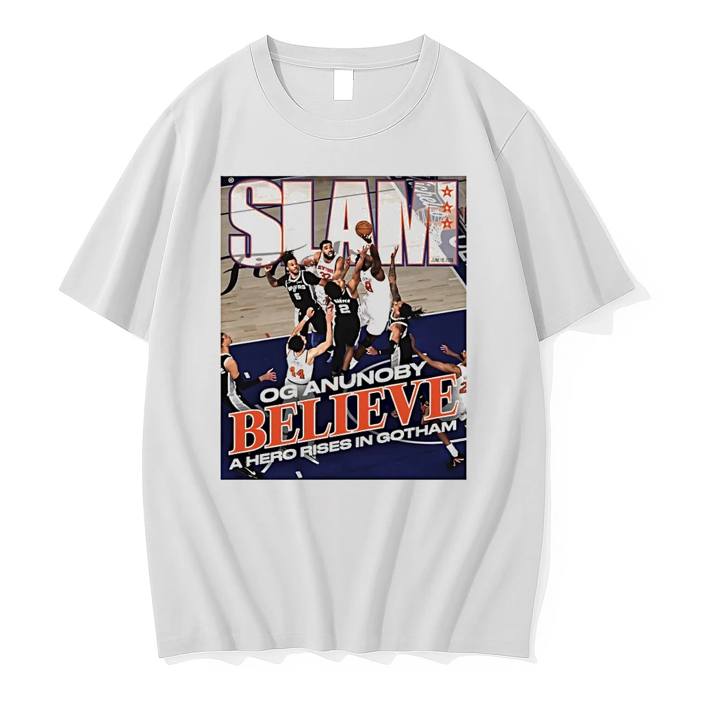 Og Anunoby Believe A Hero Rises In Gotham New York Knicks Basketball Nba 2026 Shirts