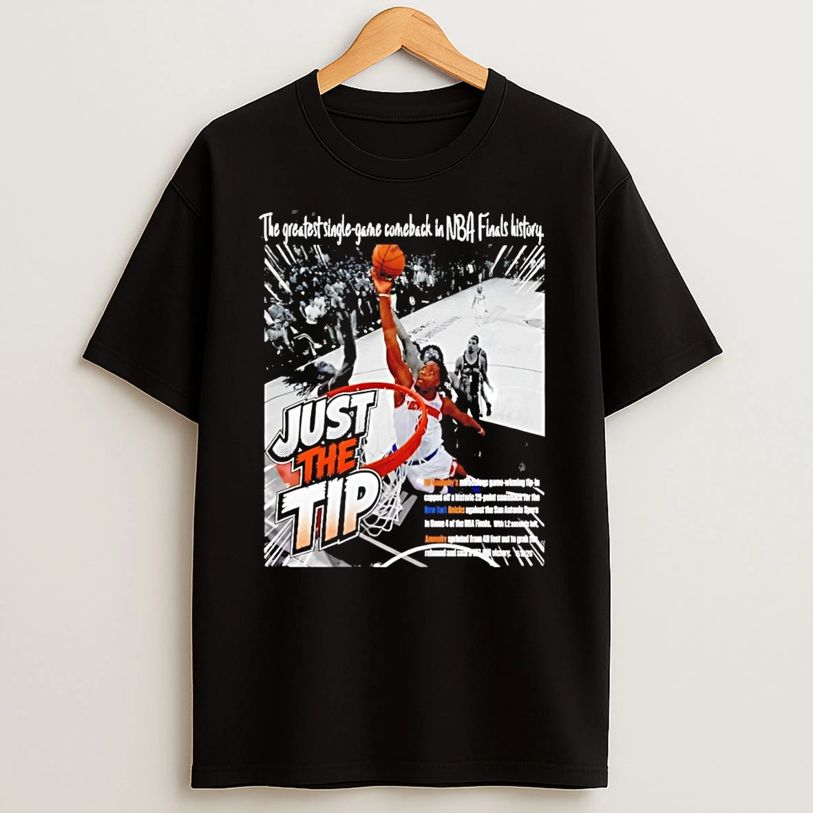 Og Anunoby Just The Tip The Greatest Comeback Finals New York Knicks Basketball Nba 2026 Shirts