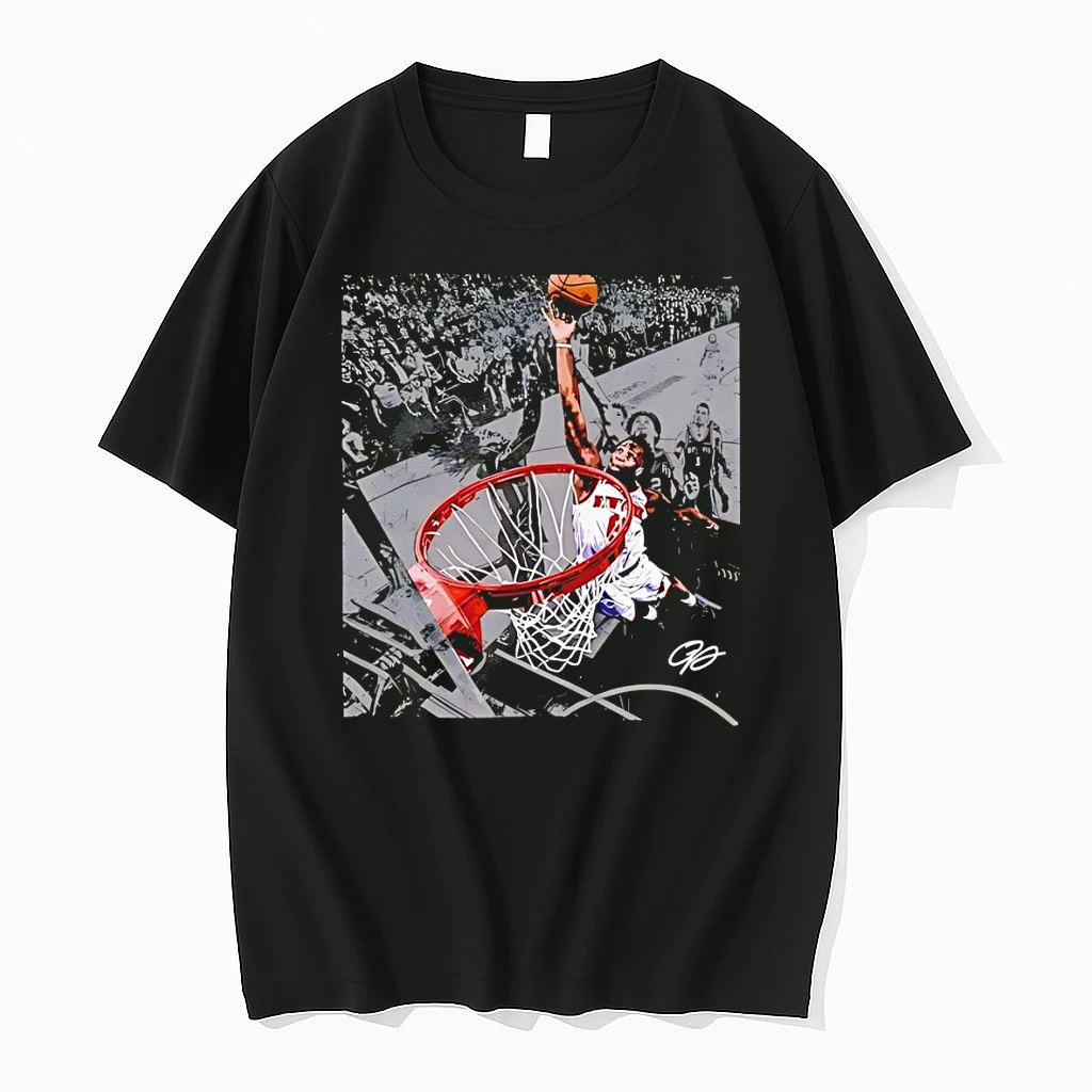 Og Anunoby New York Knicks Basketball Player Dunk Action Nba 2026 Vintage Shirts