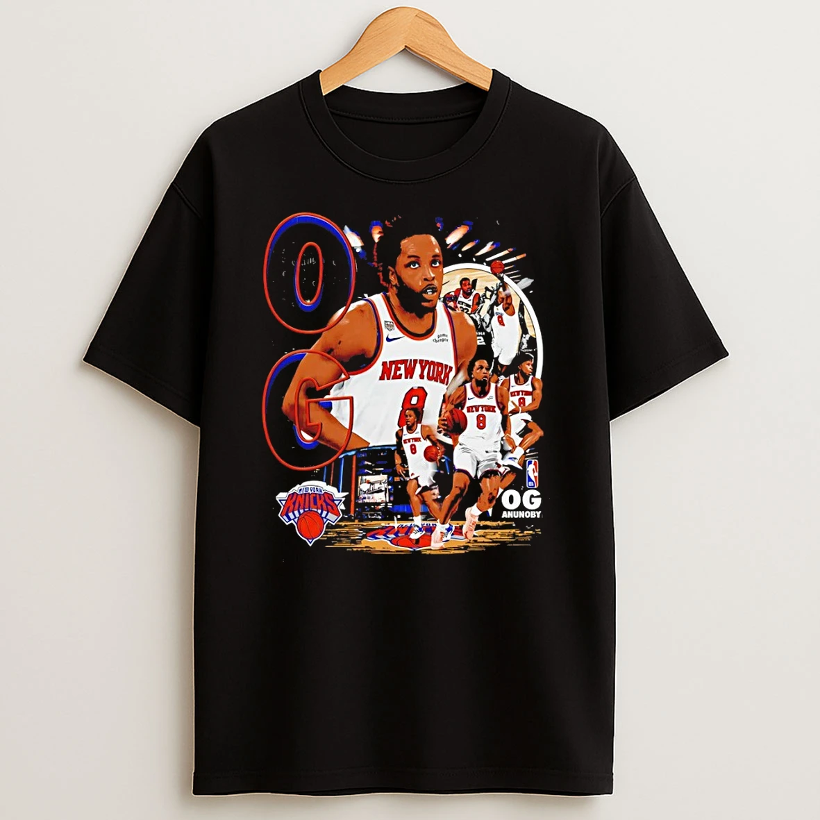 Og Anunoby Dunk New York Knicks Basketball Main Character Moment Knicks Basketball Nba 2026 Graphic Shirts