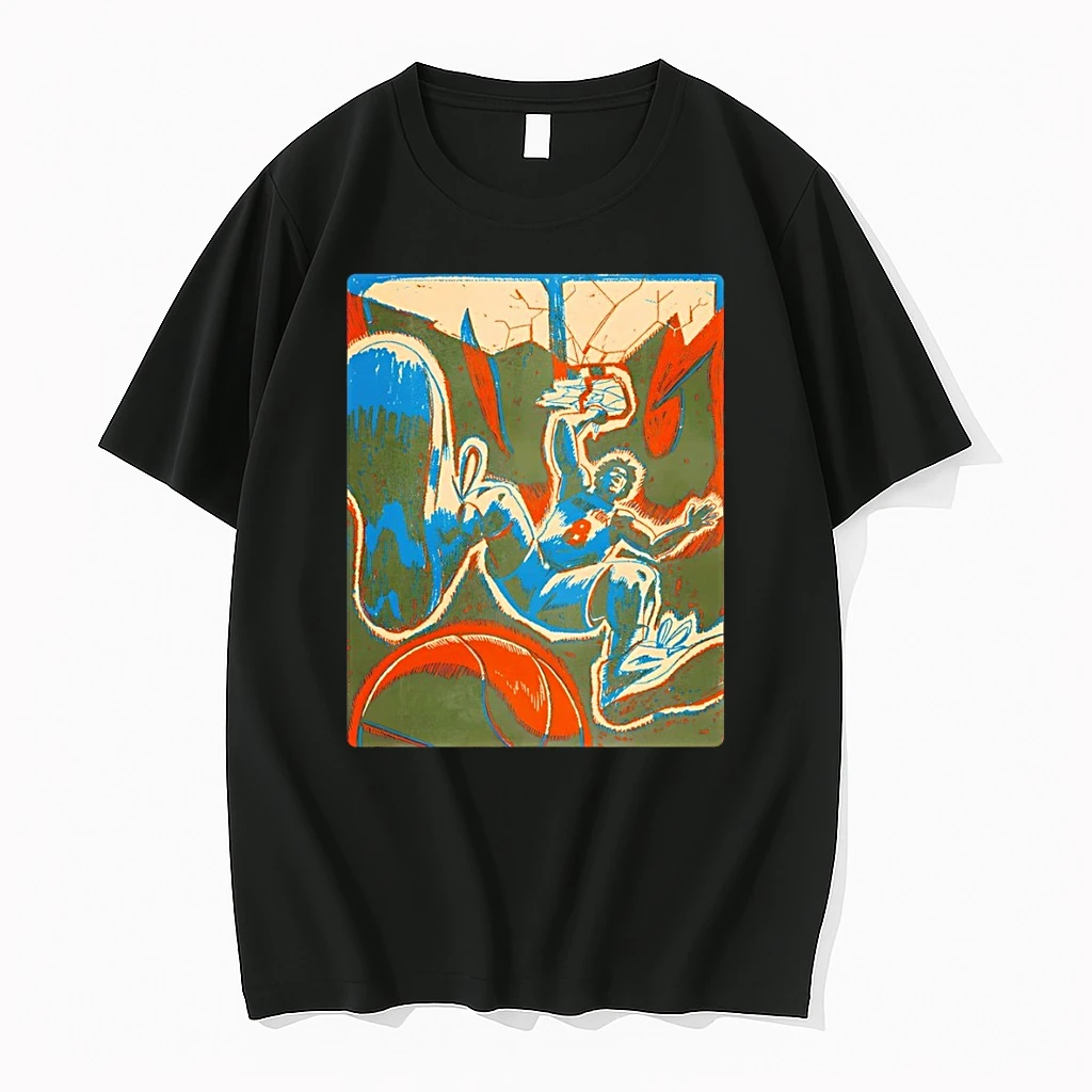 Og Anunoby Dunk New York Knicks Basketball Woodblock Style Nba 2026 Shirts