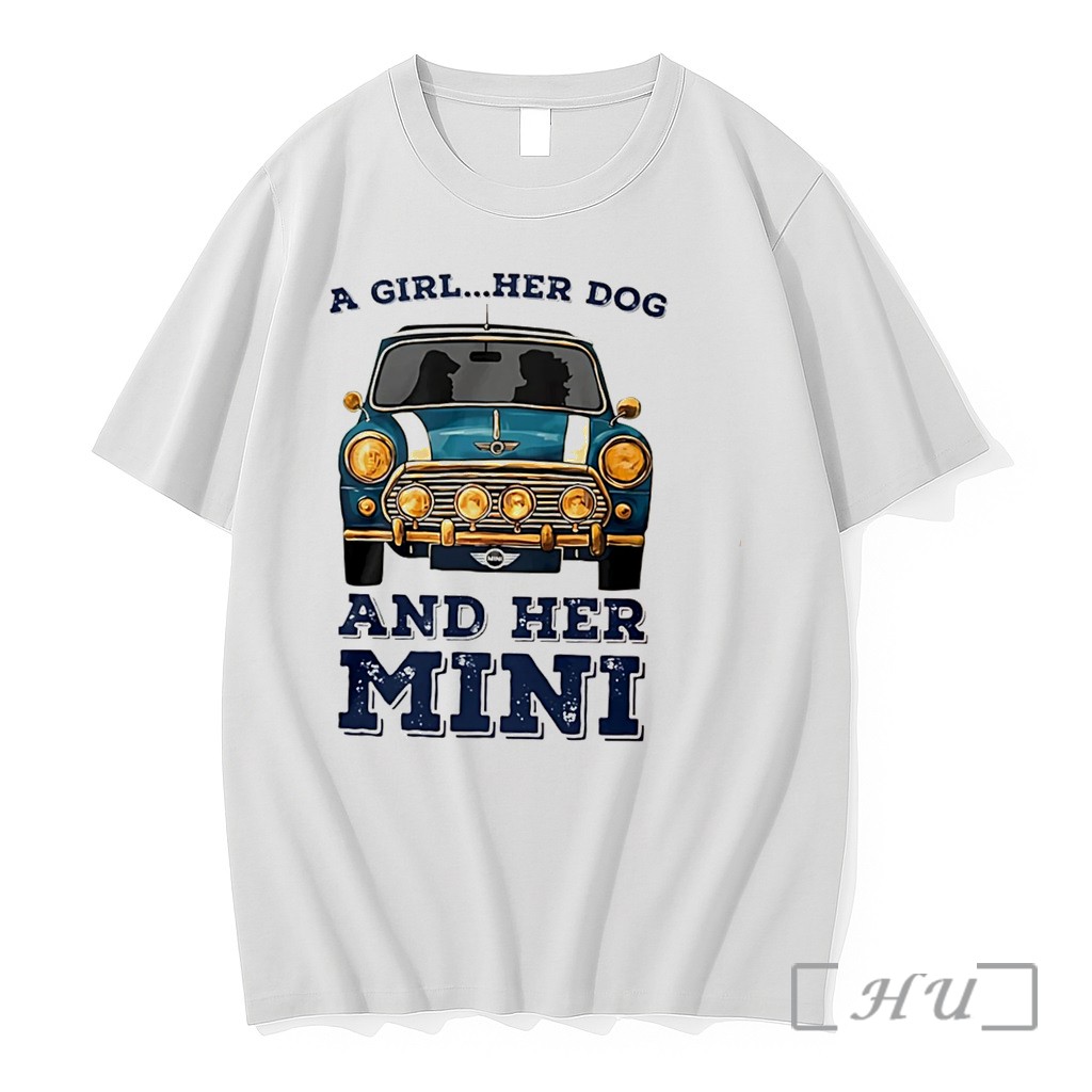 Officials A Girl And Her Dog And Her Mini Car Tee Premium Shirt Sweatshirt Tee