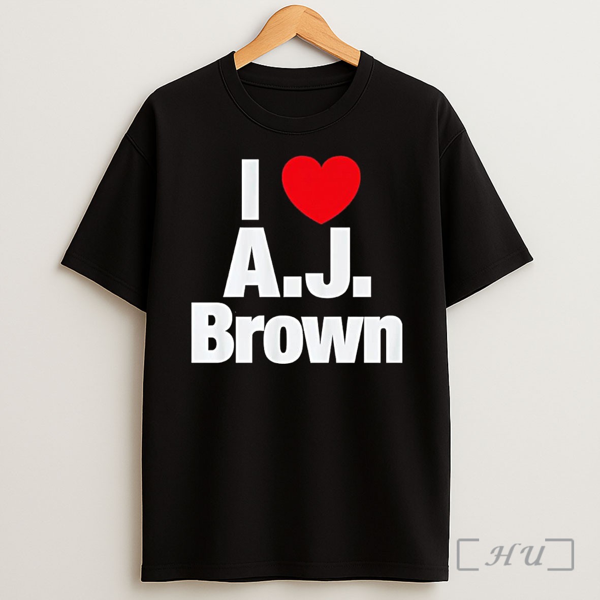 Officials A J Brown Philadelphia Eagles I Love A J Brown Nfl Player Name Fan Premium Shirt Sweatshirt Tee