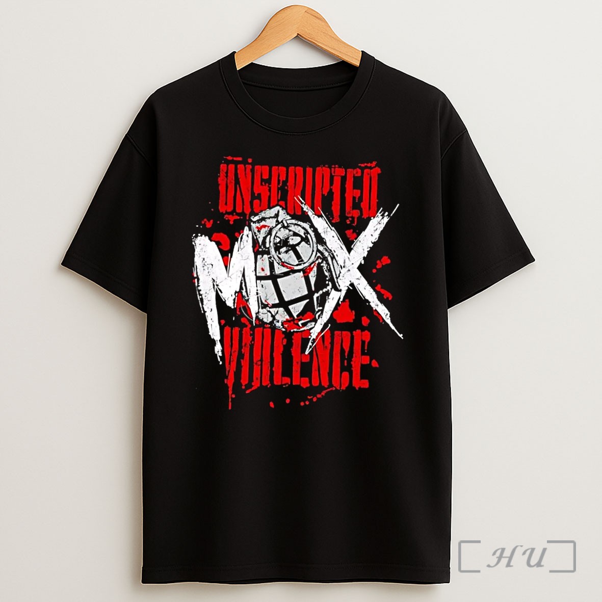 Officials Aew Unscripted Violence Grenade Logo Black Premium Shirt Sweatshirt Tee