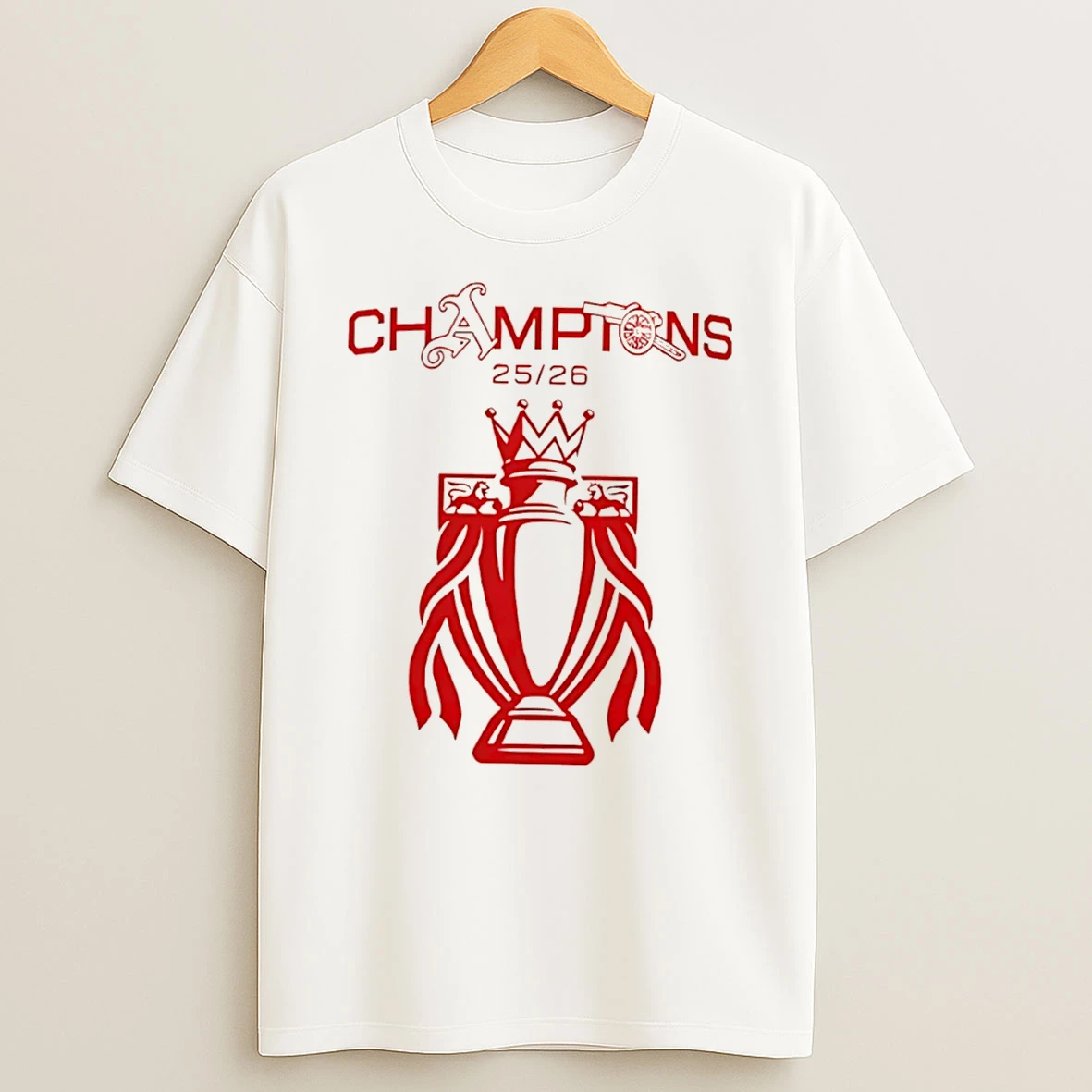 Officials Arsenal Premier League Champions 25 26 Tee Premium T Shirt Sweatshirt Hoodie