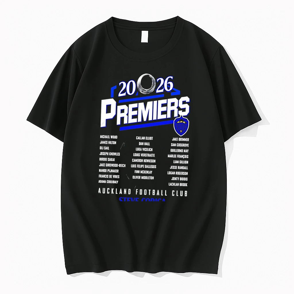 Officials Auckland Fc Premier League 2026 Champions Player Names Tee Premium T Shirt Sweatshirt Hoodie
