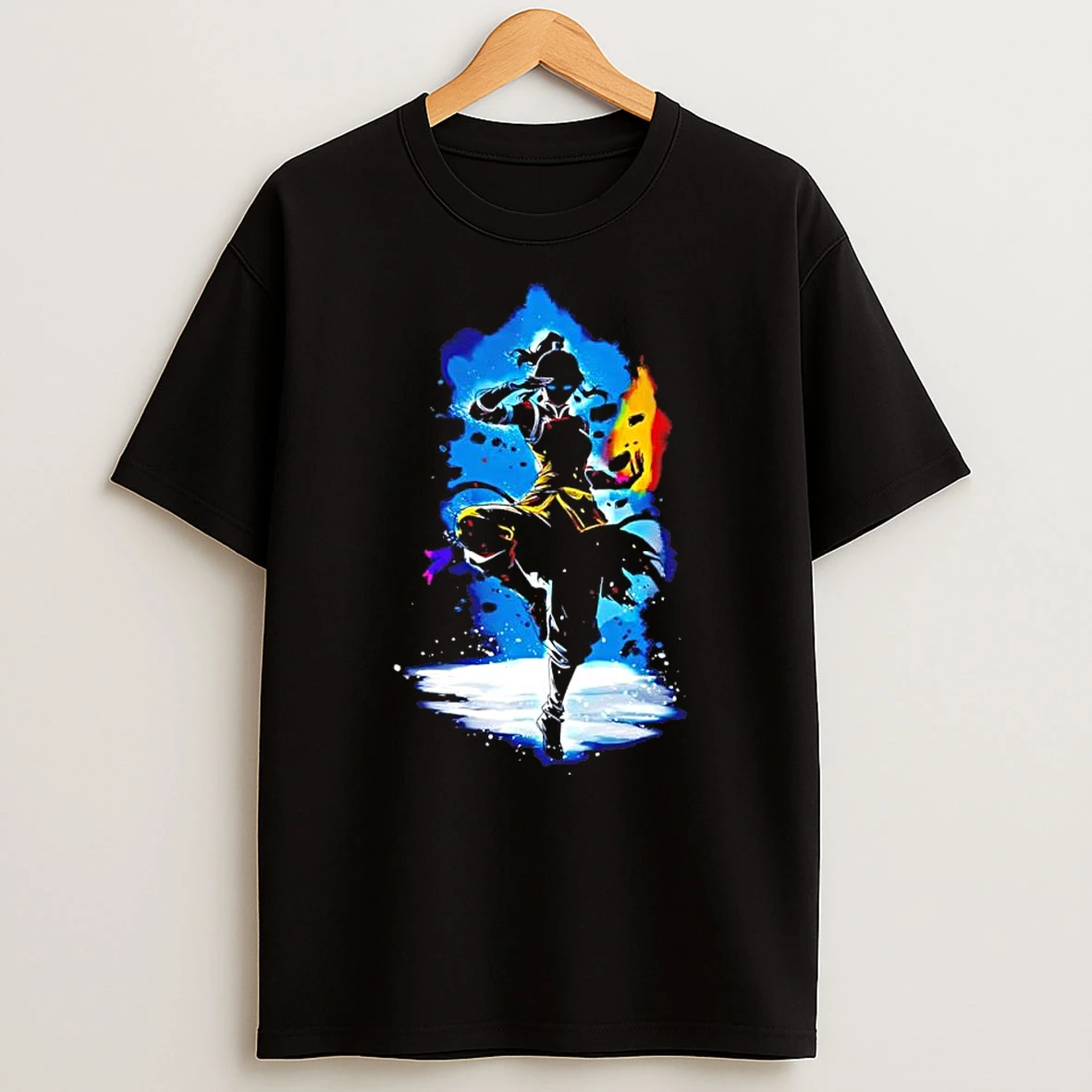 Officials Avatar Korra Elemental Bender Silhouette Art Premium T Shirt Sweatshirt Hoodie
