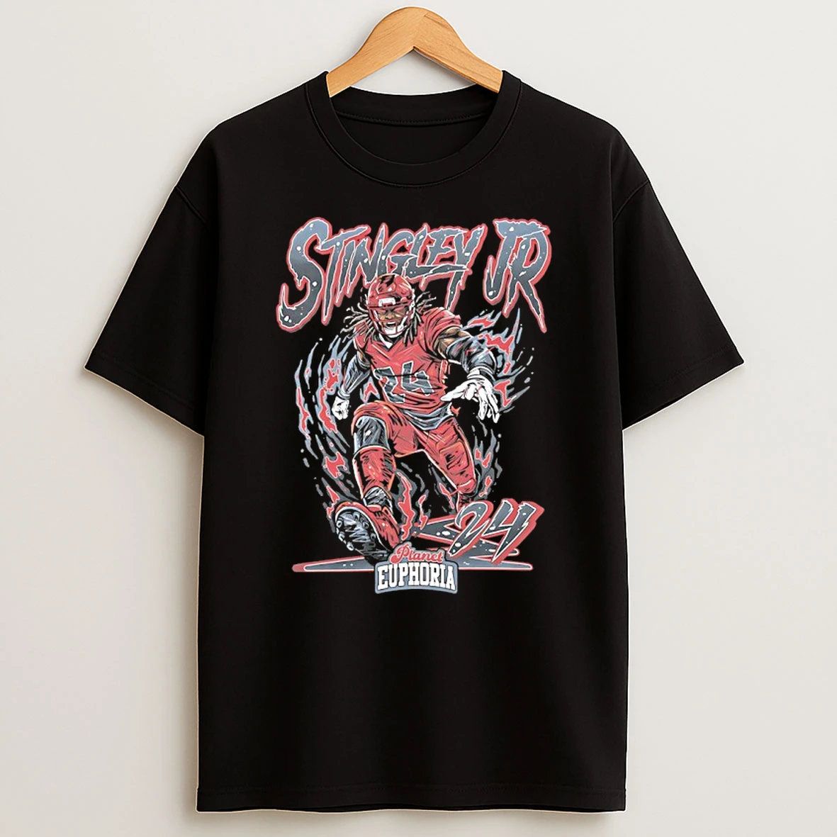 Officials Derek Stingley Jr 24 Houston Texans Football Flame Comic Premium T Shirt Sweatshirt Hoodie