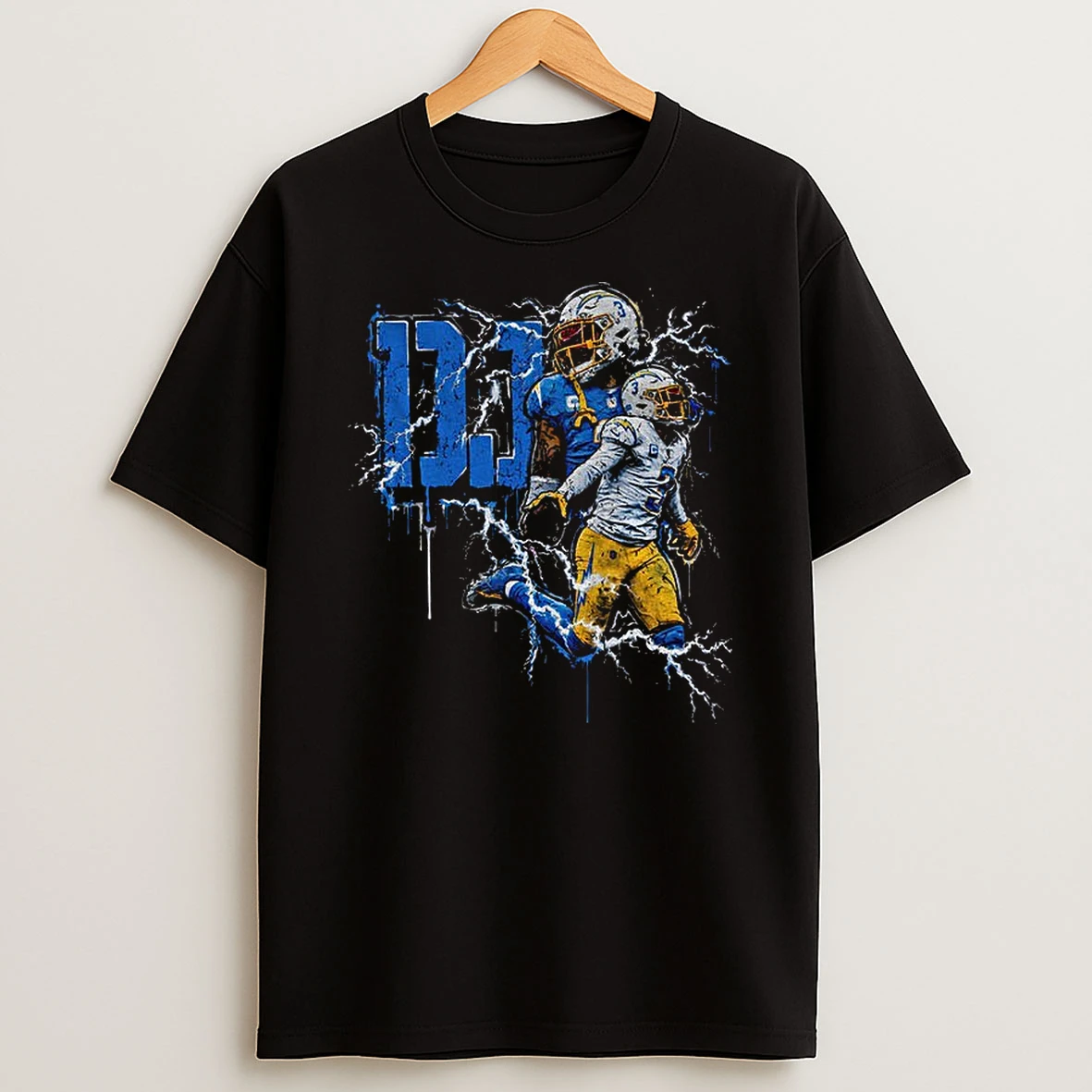 Officials Derwin James Jr 3 Los Angeles Chargers Football Nfl Storm Graphic 2026 Premium T Shirt Sweatshirt Hoodie