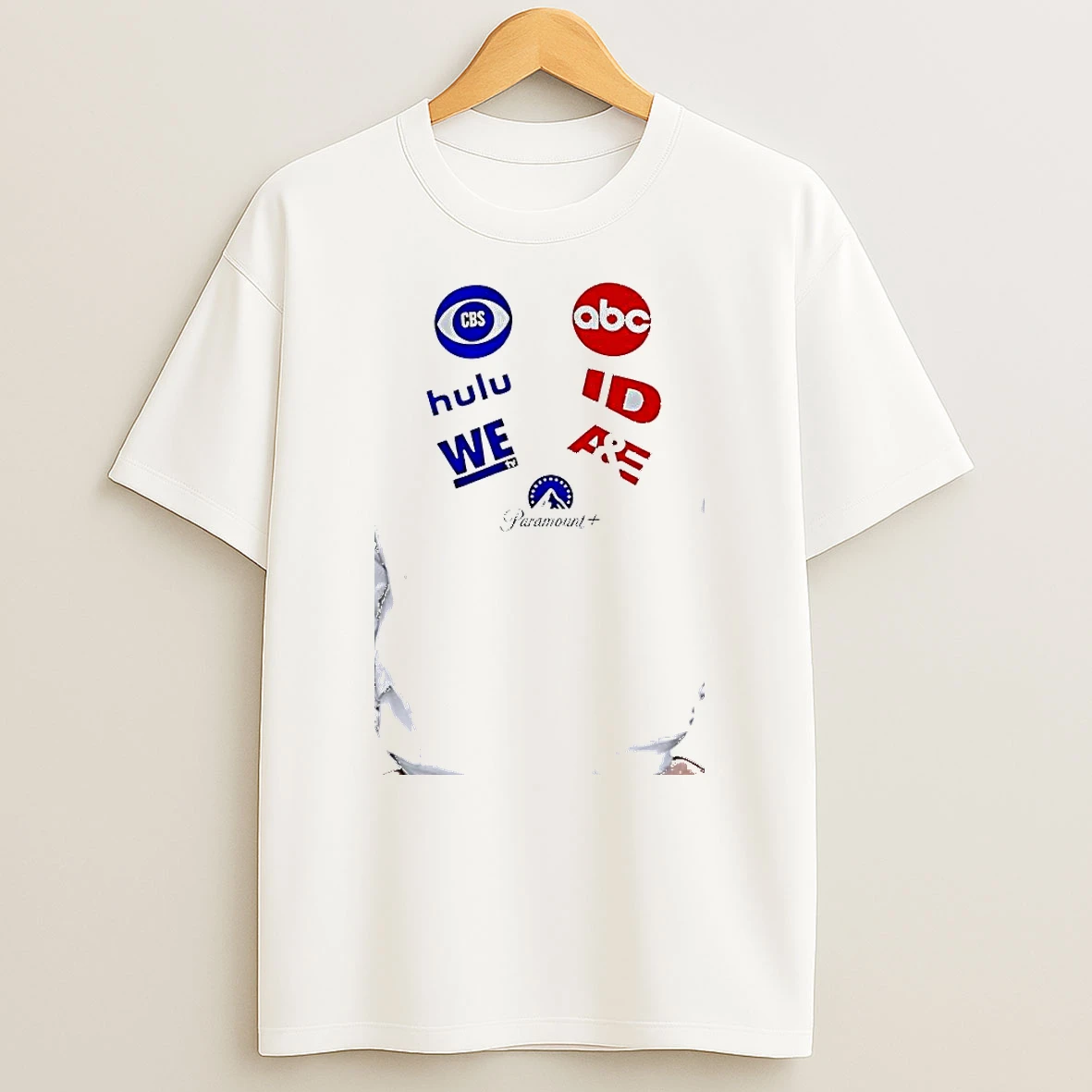 Officials Detroit Pistons Cbs Hulu We Tv Paramount Abc Id A And E Logos Premium T Shirt Sweatshirt Hoodie