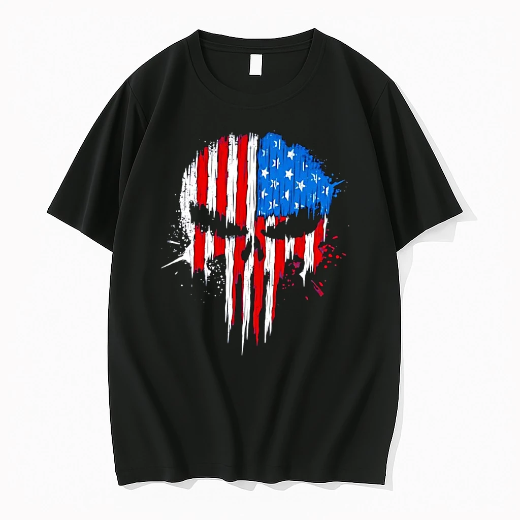 Officials Distressed Flag Punisher Skull Graphic Usa Patriot Patriotic Black Premium T Shirt Sweatshirt Hoodie