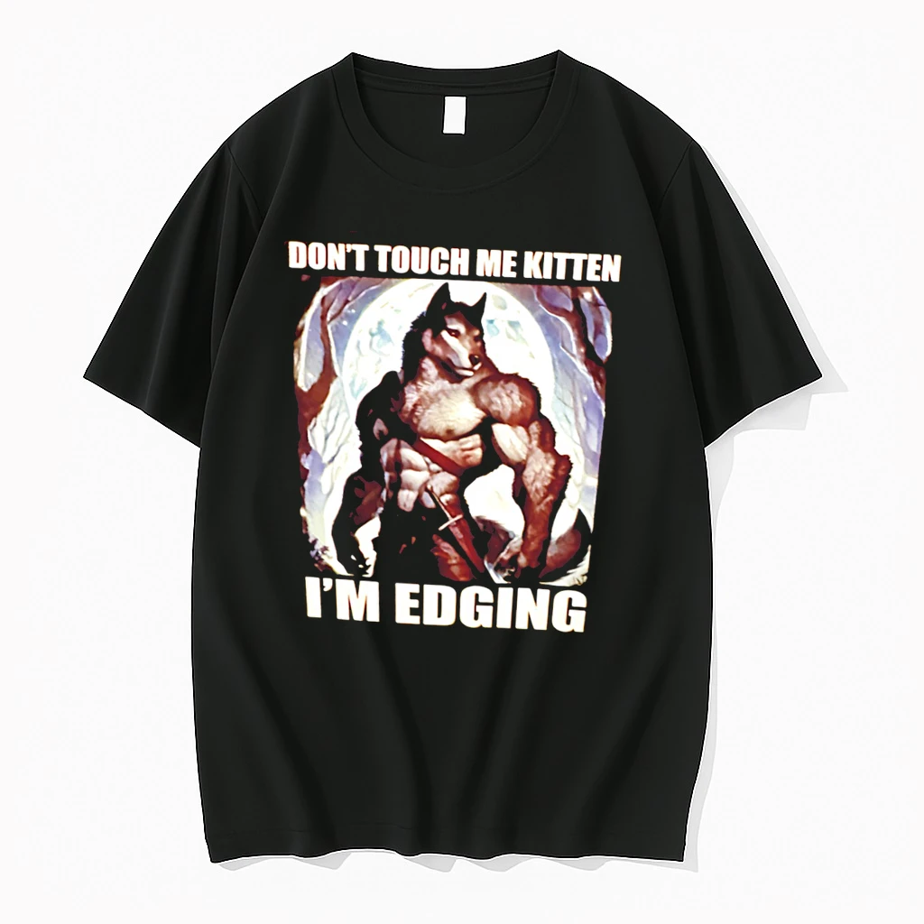 Officials Dont Touch Me Kitten Im Edging Werewolf Tee Premium T Shirt Sweatshirt Hoodie