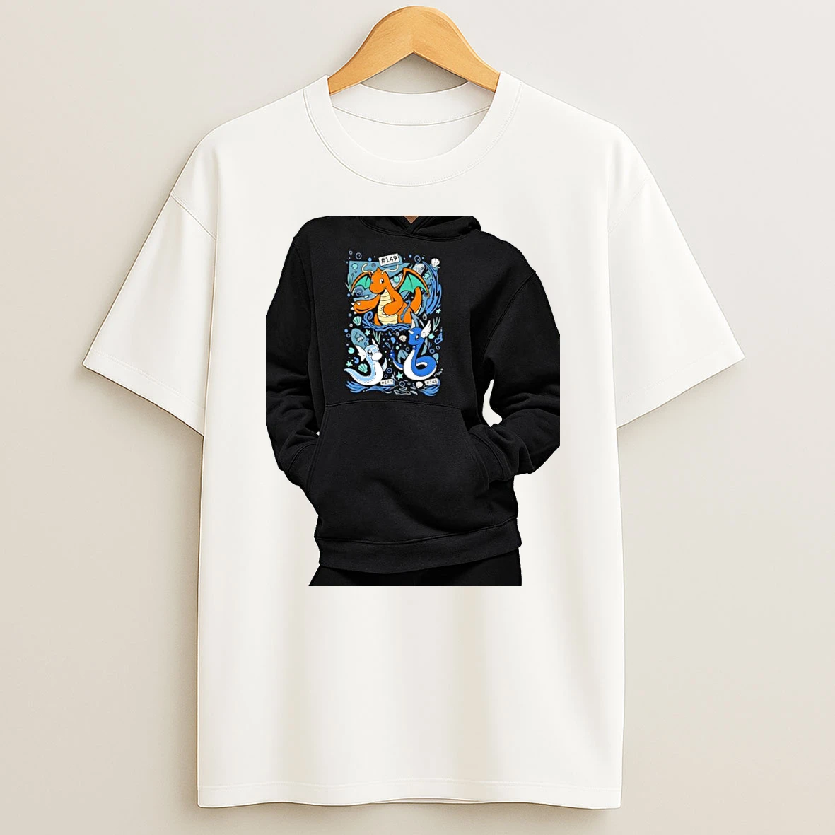 Officials Dratini Dragonair Dragonite Pokemon 147 148 149 Premium T Shirt Sweatshirt Hoodie