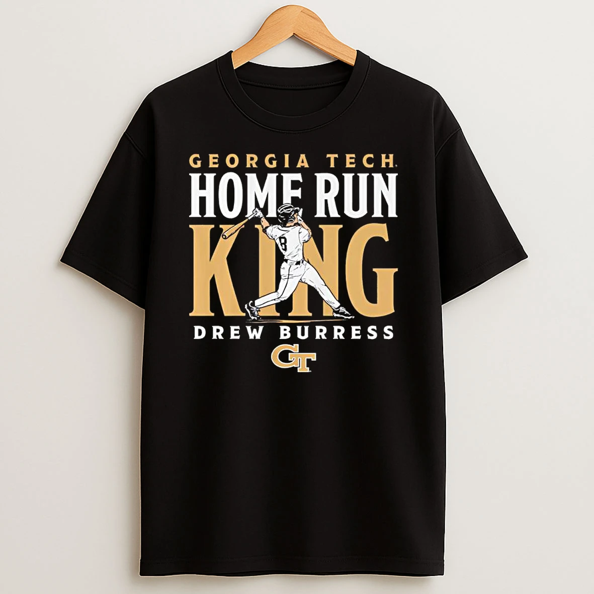 Officials Drew Burress Georgia Tech Yellow Jackets Ncaa Baseball Home Run King Premium T Shirt Sweatshirt Hoodie