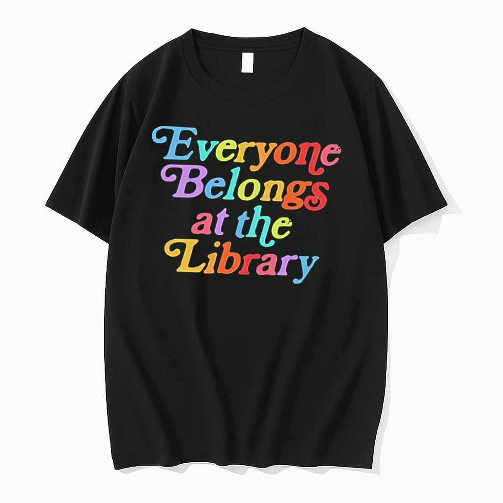 Officials Everyone Belongs At The Library Reading Tee Premium T Shirt Sweatshirt Hoodie