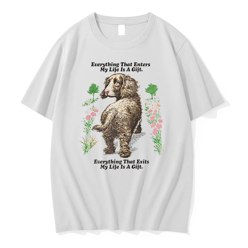 Officials Everything Is A Gift Quote Dog Illustration Inspirational Gratitude Pet Lover Premium T Shirt Sweatshirt Hoodie
