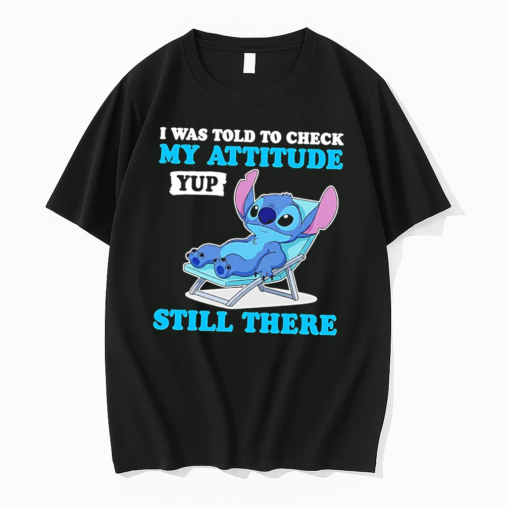 Officials I Was Told To Check My Attitude Yup Still There Stitch Tee Premium T Shirt Sweatshirt Hoodie