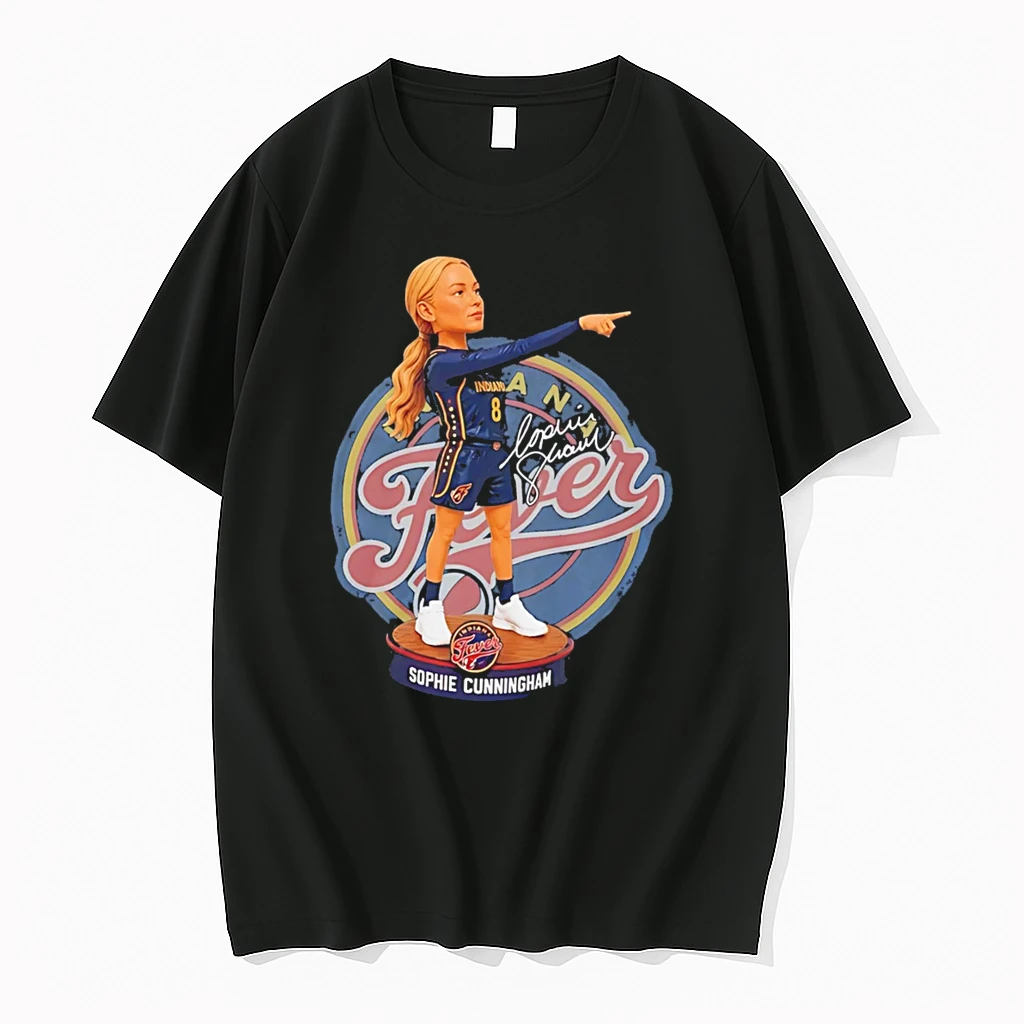 Officials Indiana Fever Sophie Cunningham Figure Signature Tee Premium T Shirt Sweatshirt Hoodie