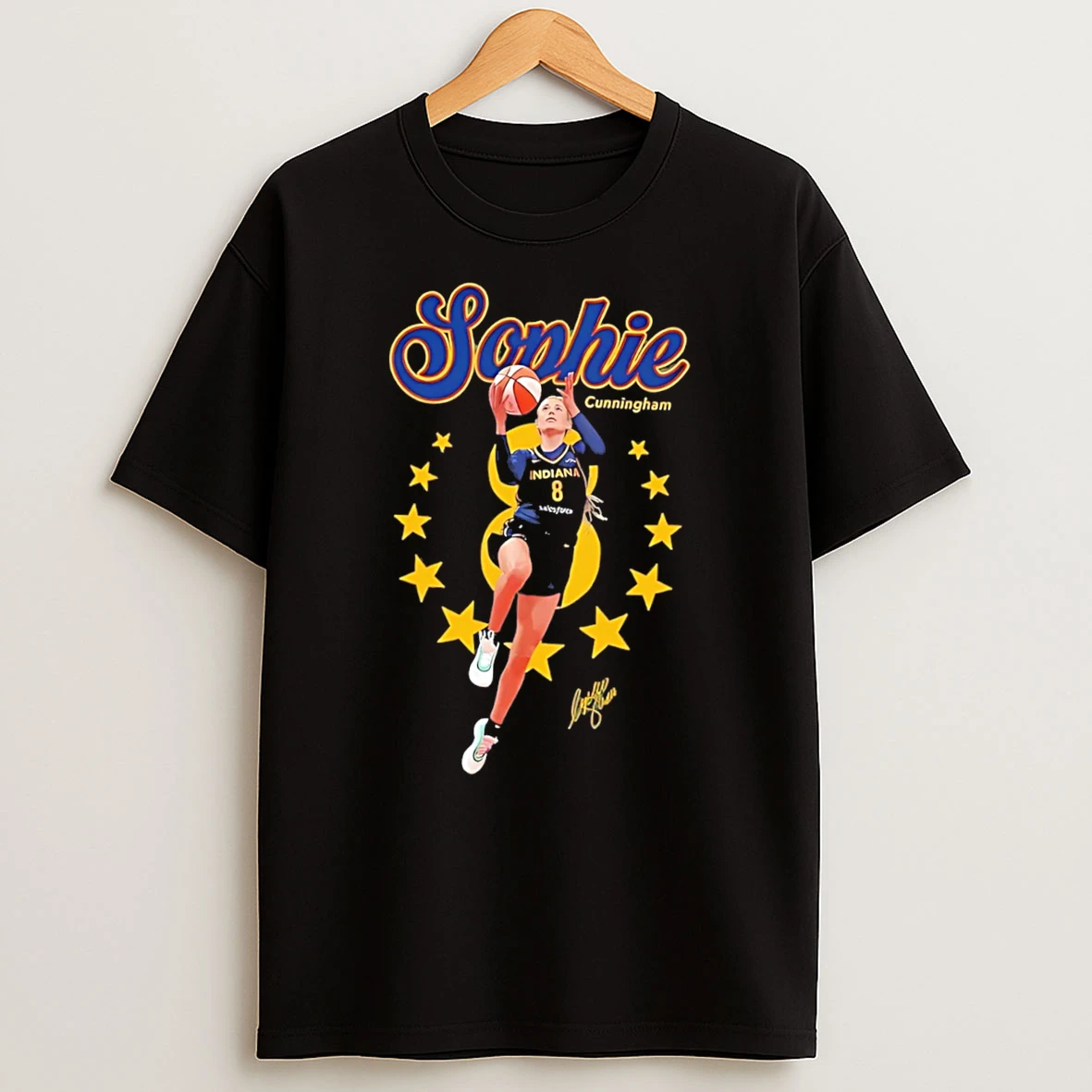 Officials Indiana Fever Sophie Cunningham Jumping Pose Tee Premium T Shirt Sweatshirt Hoodie