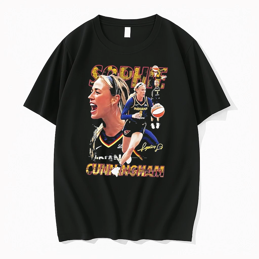 Officials Indiana Fever Sophie Cunningham Portrait Signature Vintage Tee Premium T Shirt Sweatshirt Hoodie