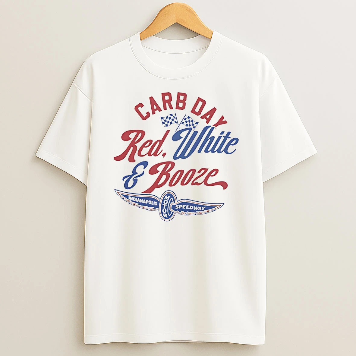 Officials Indianapolis Motor Speedway Red White And Booze Carb Day Premium T Shirt Sweatshirt Hoodie