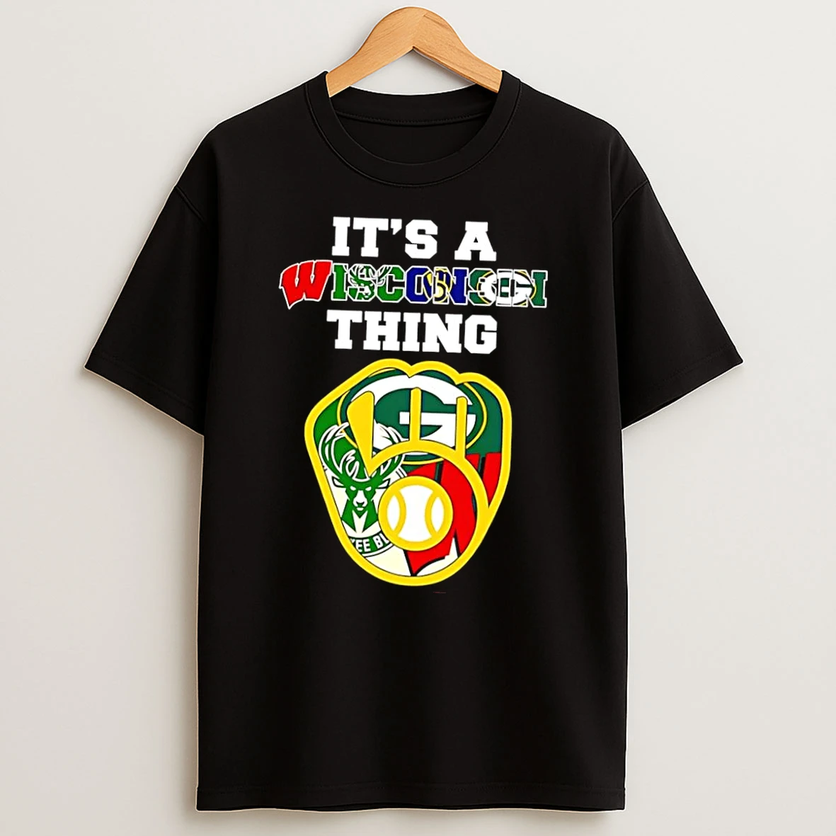 Officials Its A Wisconsin Thing Badgers Bucks Packers Brewers Sports Fan Black Premium T Shirt Sweatshirt Hoodie