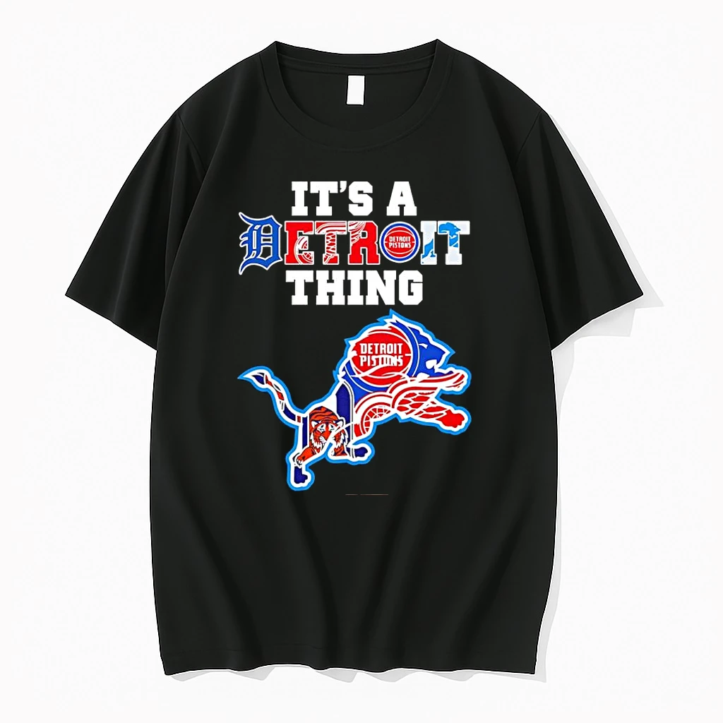 Officials Its A Detroit Thing Detroit Tigers Pistons Red Wings Lions Mashup Logo Premium T Shirt Sweatshirt Hoodie