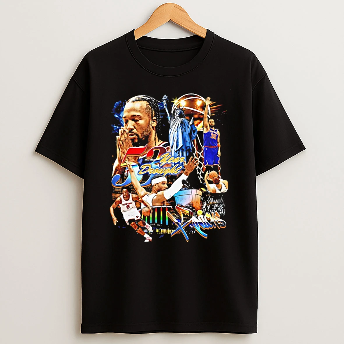 Officials Jalen Brunson Josh Hart New York Knicks 53 Year Drought Premium T Shirt Sweatshirt Hoodie