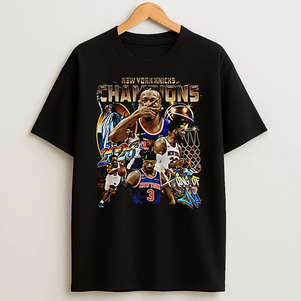 Officials Jalen Brunson And Josh Hart New York Knicks Champions 2026 Basketball Nba Premium T Shirt Sweatshirt Hoodie