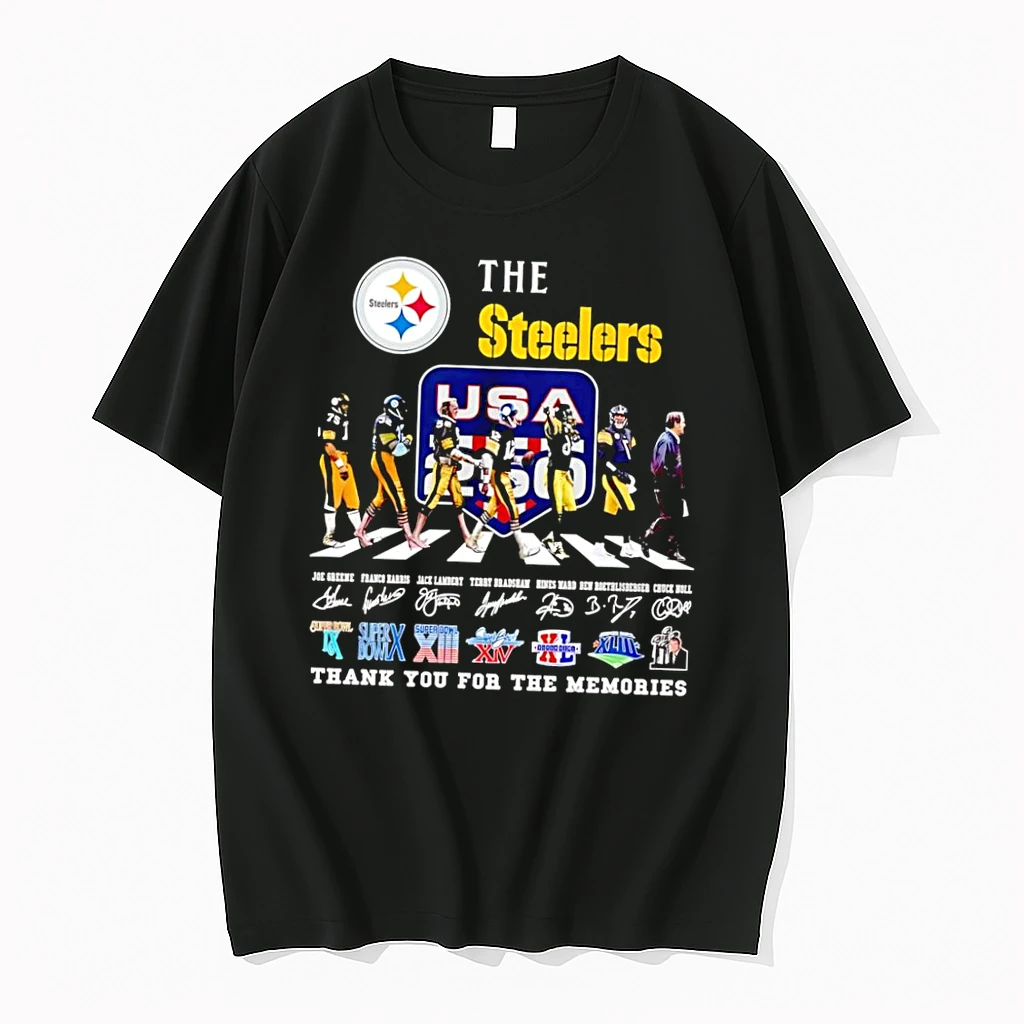 Officials Joe Greene Franco Harris Jack Lambert Terry Bradshaw Hines Ward Ben Roethlisberger Chuck Noll Legends Walk The Pittsburgh Steelers Black Premium T Shirt Sweatshirt Hoodie