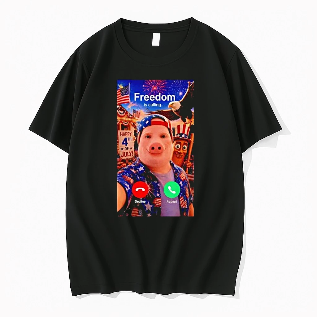 Officials John Pork Freedom Is Calling Happy 4th Of July Premium T Shirt Sweatshirt Hoodie