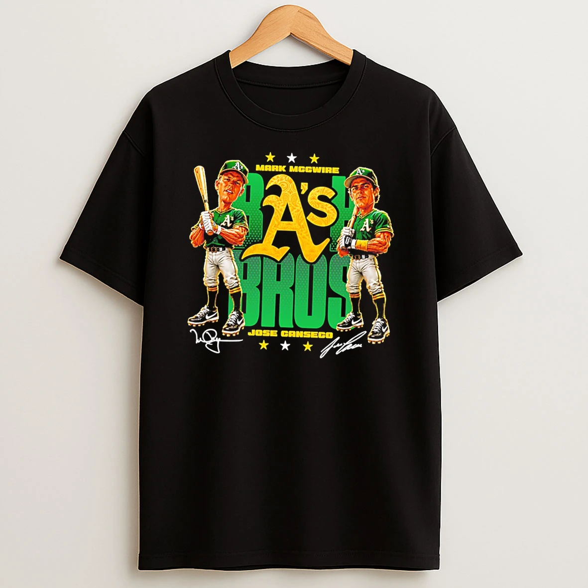Officials Jose Canseco And Mark Mcgwire Oakland Athletics Signature Tee Premium T Shirt Sweatshirt Hoodie
