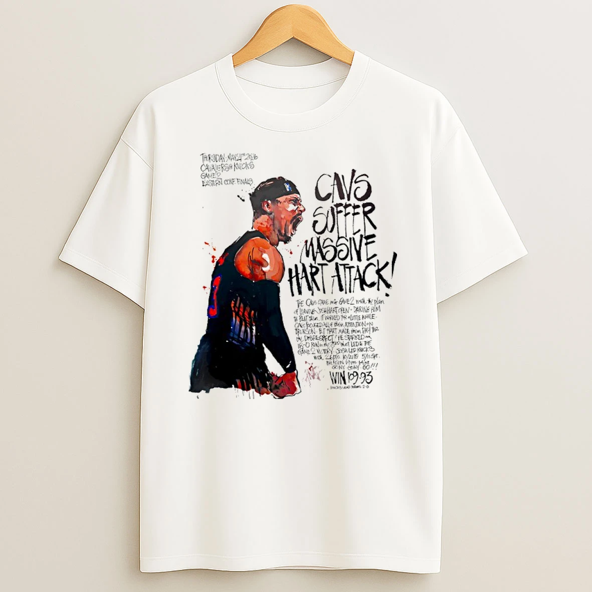 Officials Josh Hart New York Knicks Cavs Soffer Massive Hart Attack Premium T Shirt Sweatshirt Hoodie