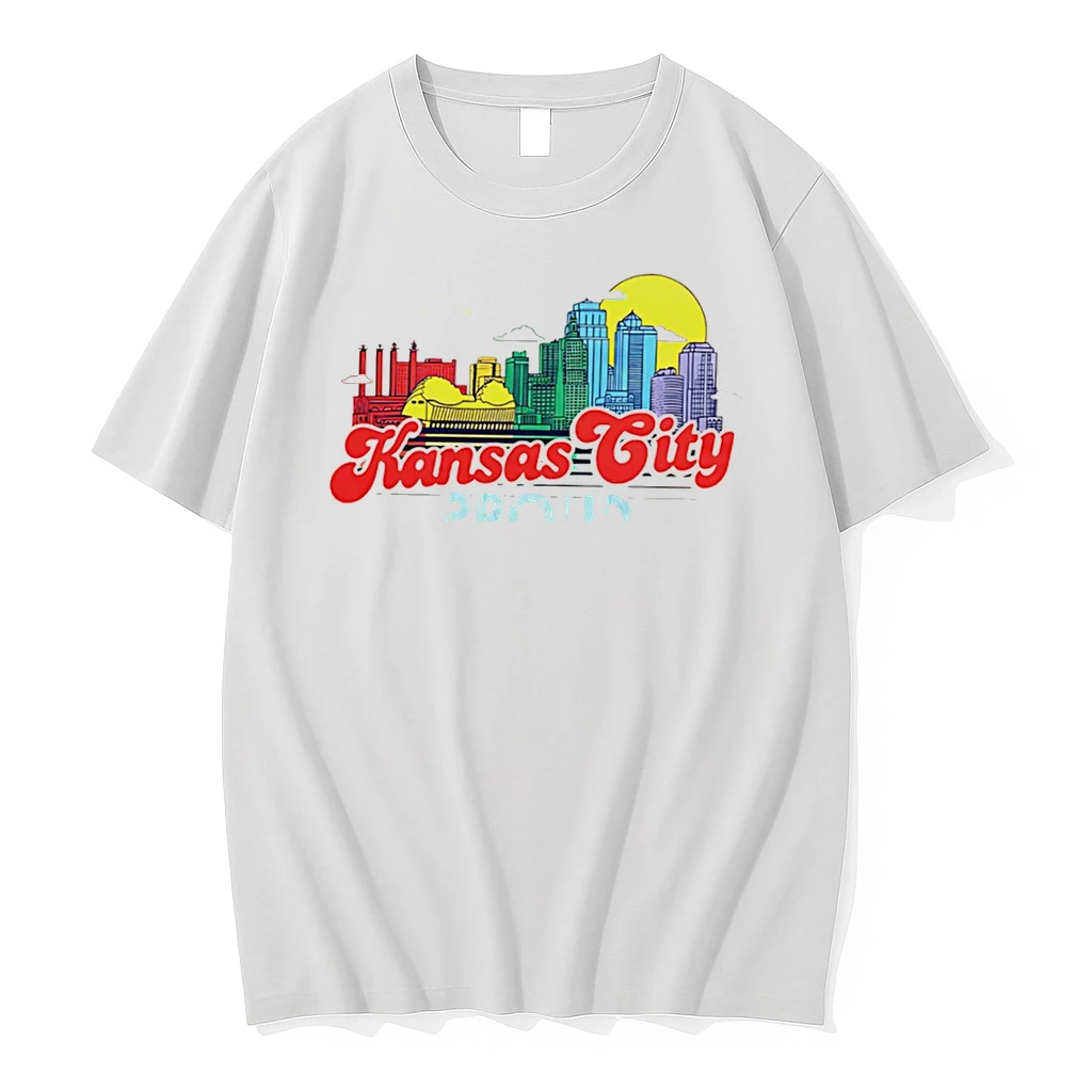 Officials Kansas City Proud Rainbow Skyline Vintage Tee Premium T Shirt Sweatshirt Hoodie