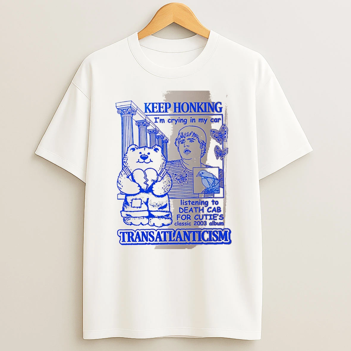 Officials Keep Honking Im Crying In My Car Listening To Death Cab For Cuties Classic 2003 Album Transatlanticism White Premium T Shirt Sweatshirt Hoodie