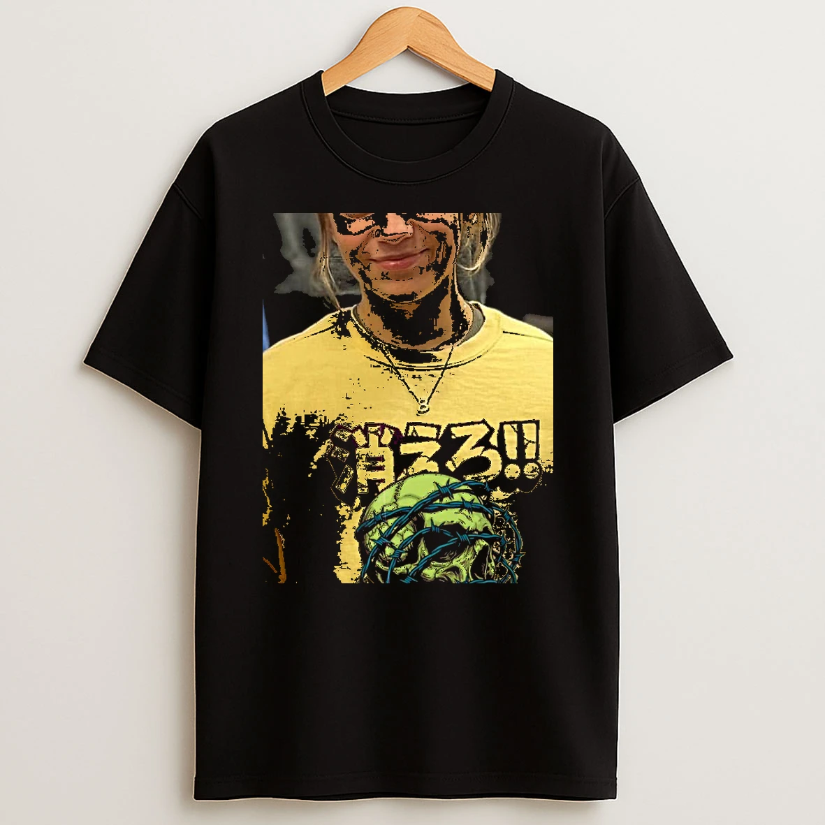 Officials Kierero Skull Barbed Wire Japanese Text Premium T Shirt Sweatshirt Hoodie