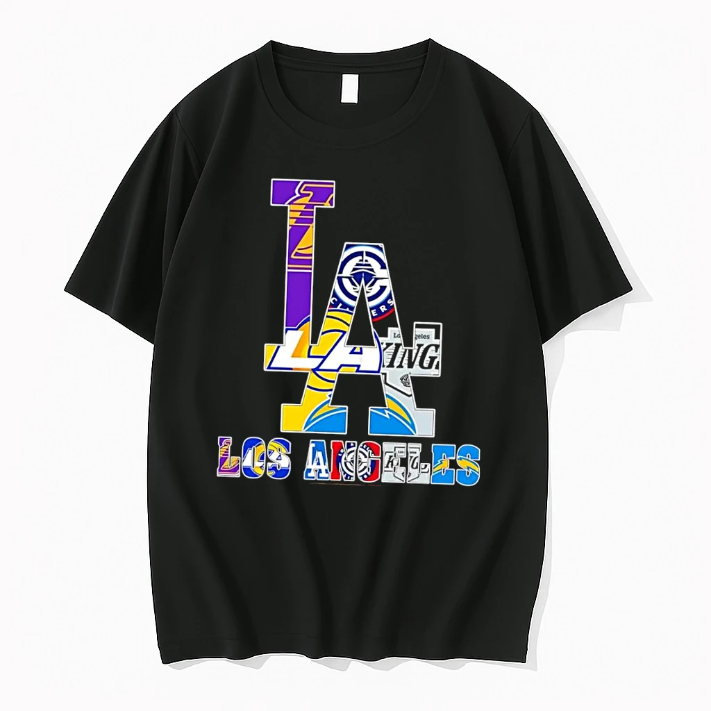 Officials La Los Angeles Sports Teams Logos Black Premium T Shirt Sweatshirt Hoodie