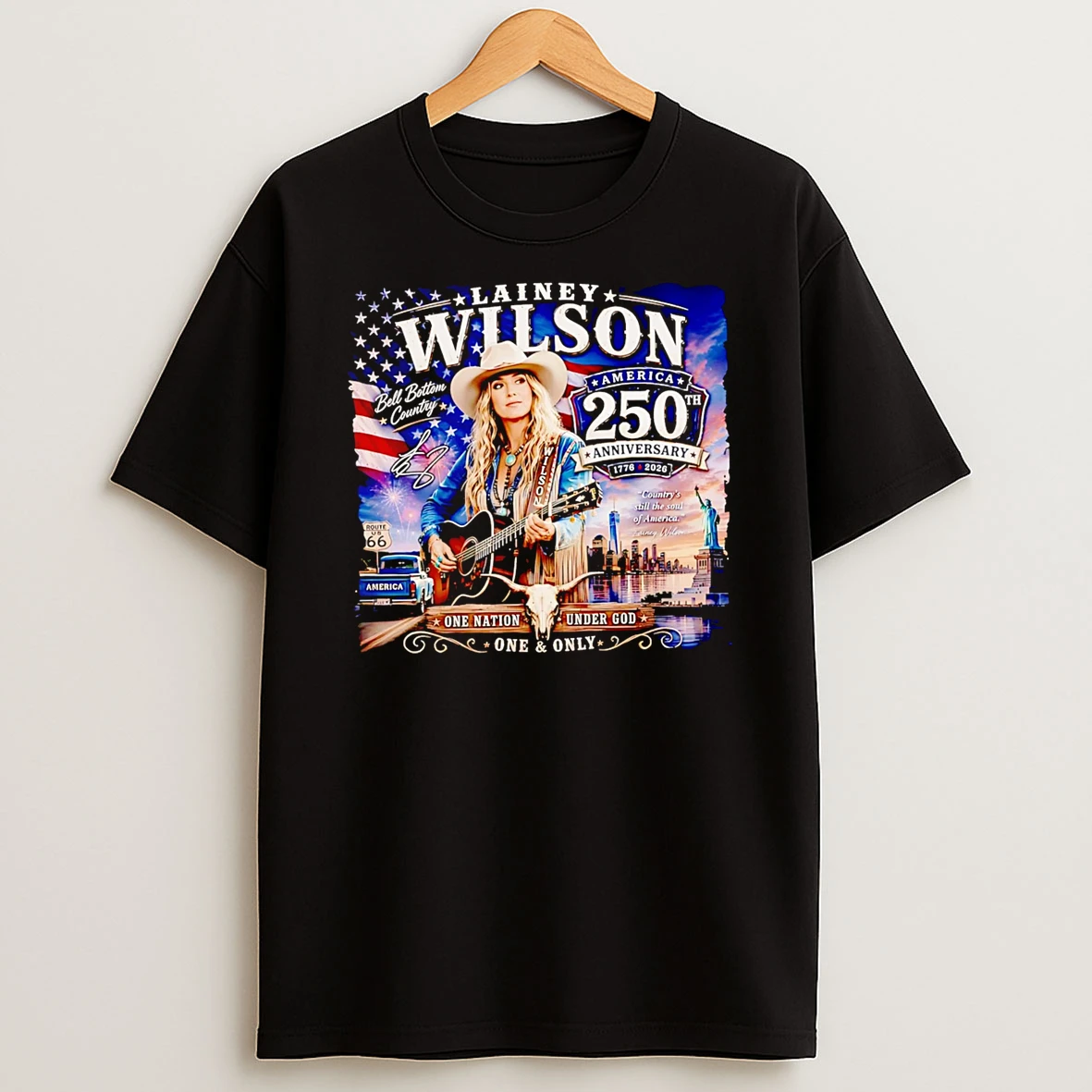 Officials Lainey Wilson Bell Bottom Country America 250th Anniversary Premium T Shirt Sweatshirt Hoodie