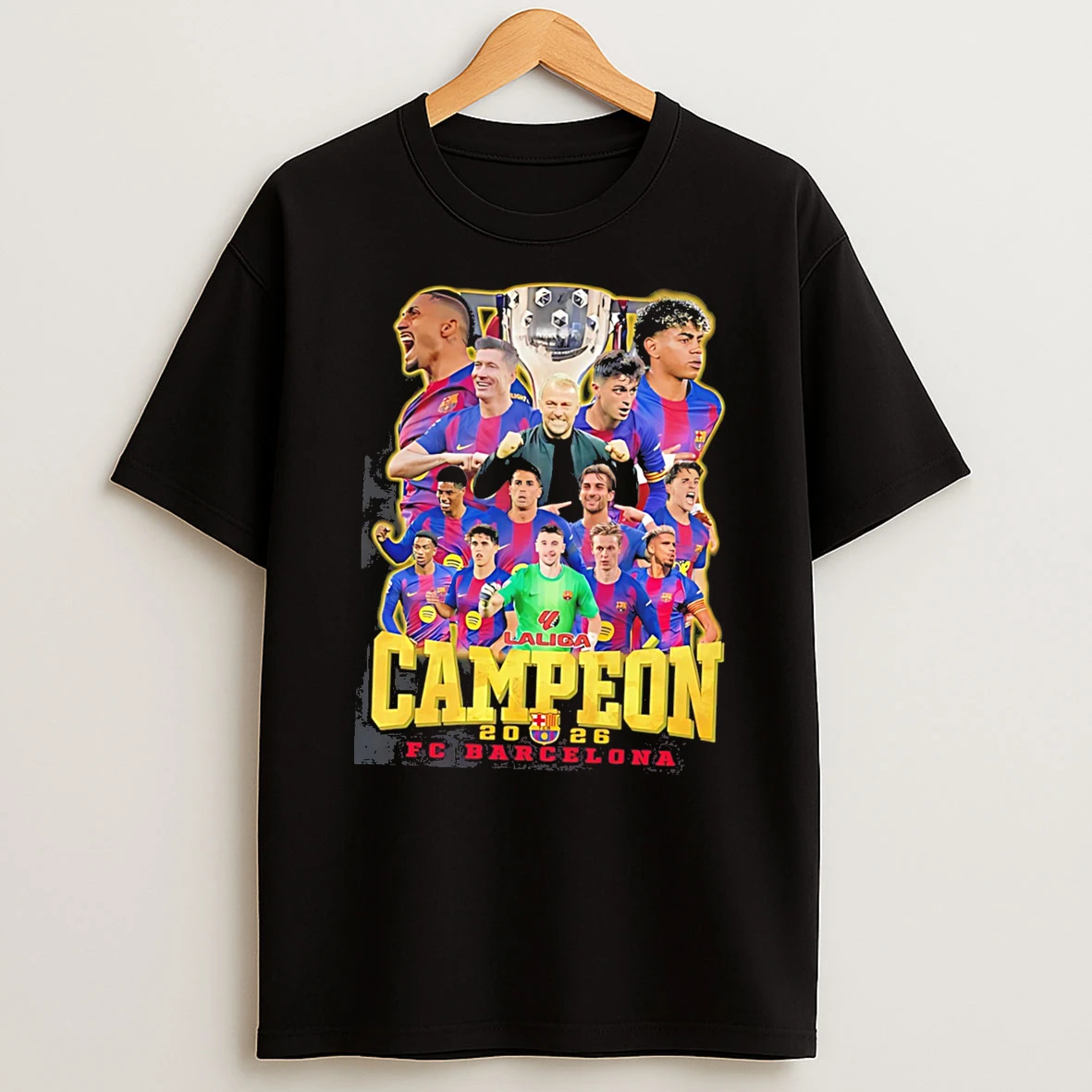 Officials Laliga Campeon 2026 Fc Barcelona Champions Tee Premium T Shirt Sweatshirt Hoodie