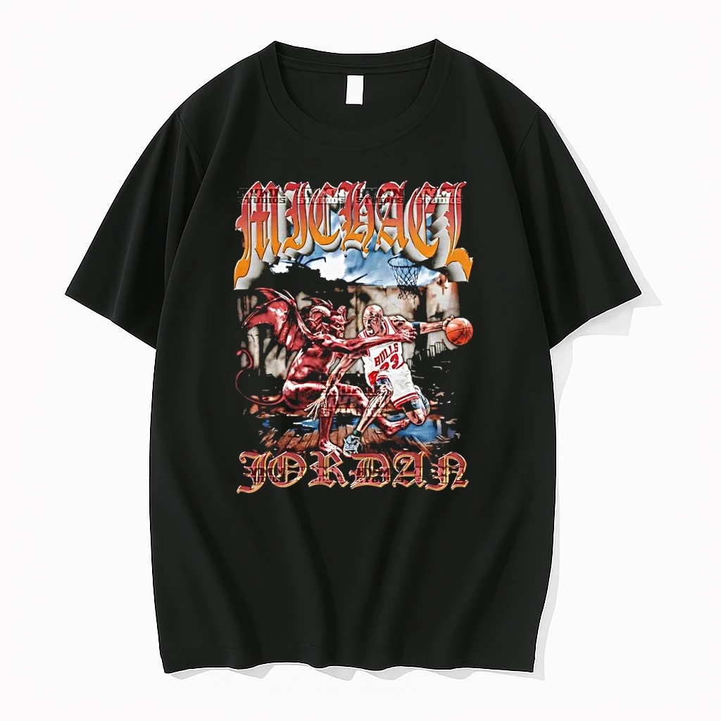 Officials Michael Jordan Vs Demon Basketball Grunge Premium T Shirt Sweatshirt Hoodie