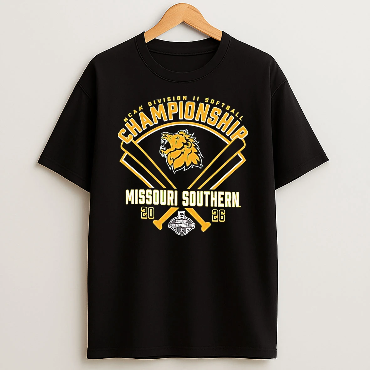 Officials Missouri Southern Lions Ncaa Divison Ii Softball Championship 2026 Softball Bats Premium T Shirt Sweatshirt Hoodie
