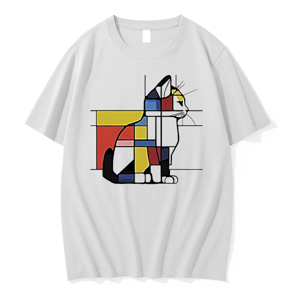Officials Mondrian Style Geometric Cat Premium T Shirt Sweatshirt Hoodie